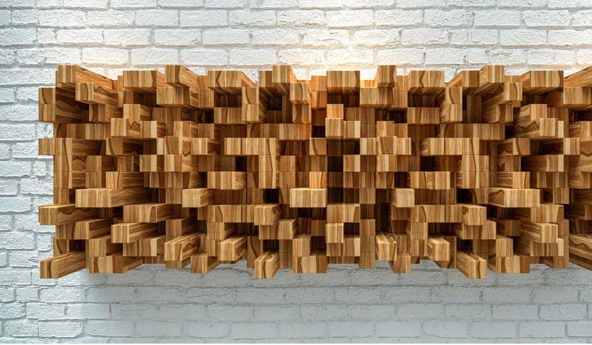 Wooden acoustics wall
