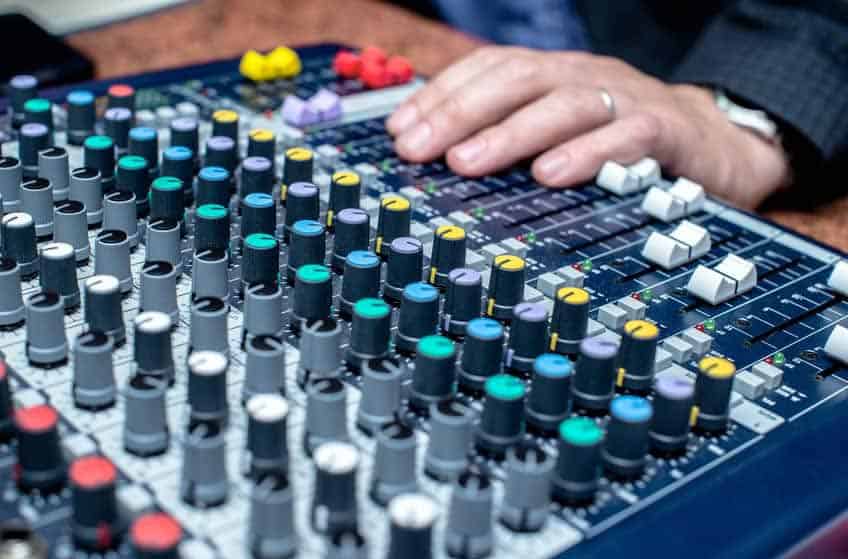Hands on audio mixer