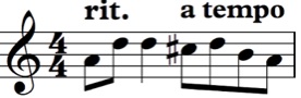 A tempo marking