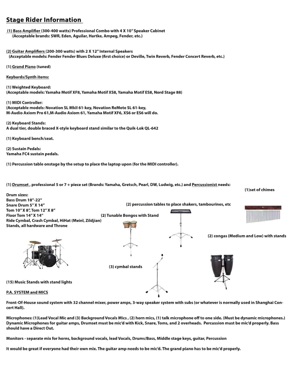 stage equipment rider