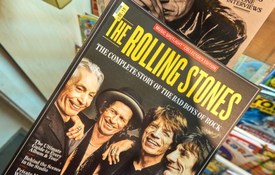 The Rolling Stones on the cover of a magazine